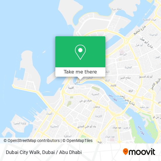 Dubai City Walk map