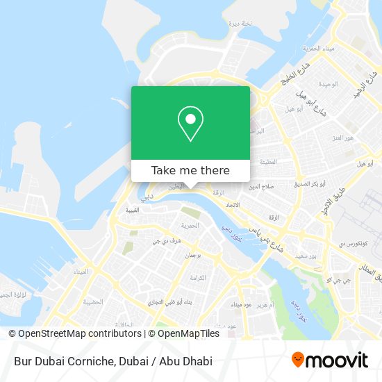 Bur Dubai Corniche map