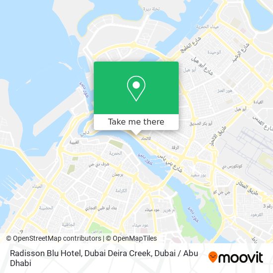 Radisson Blu Hotel, Dubai Deira Creek map