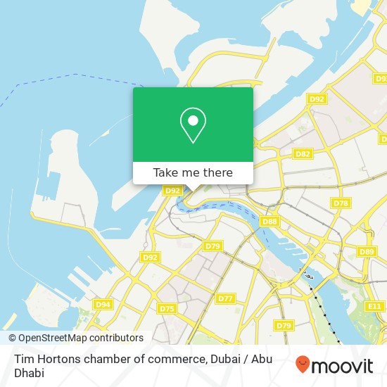 Tim Hortons chamber of commerce map
