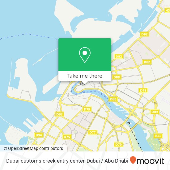 Dubai customs creek entry center map