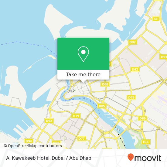 Al Kawakeeb Hotel map