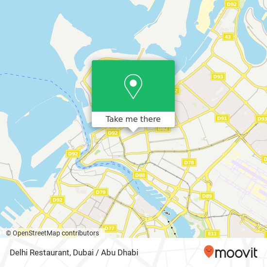 Delhi Restaurant map