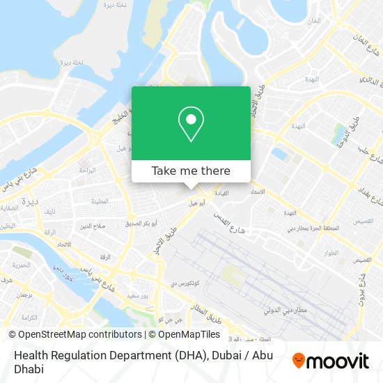 Health Regulation Department (DHA) map