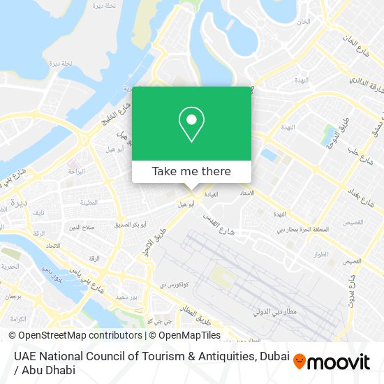 UAE National Council of Tourism & Antiquities map