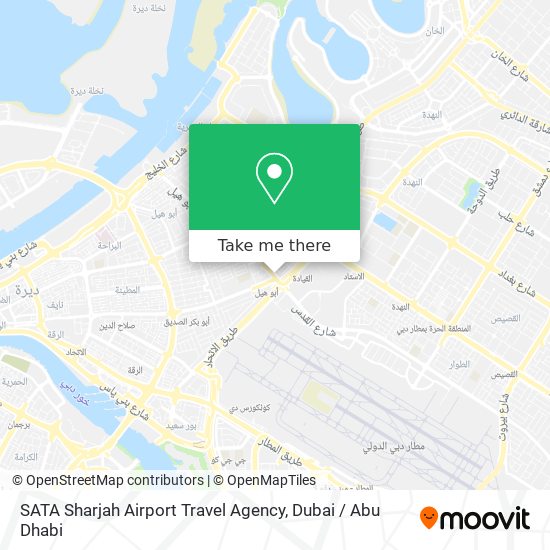 SATA Sharjah Airport Travel Agency map