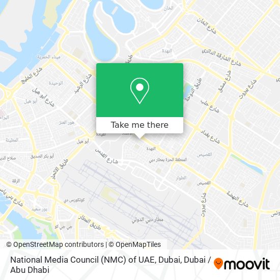 National Media Council (NMC) of UAE, Dubai map