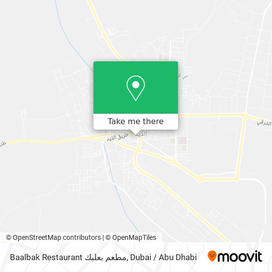 Baalbak Restaurant مطعم بعلبك map