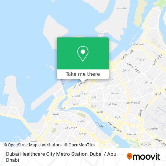 Dubai Healthcare City Metro Station map