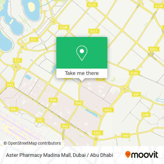 Aster Pharmacy Madina Mall map