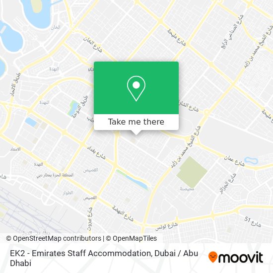 EK2 - Emirates Staff Accommodation map