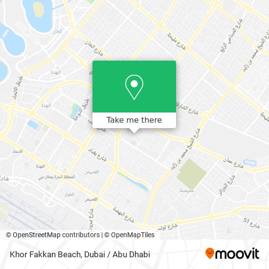 Khor Fakkan Beach map