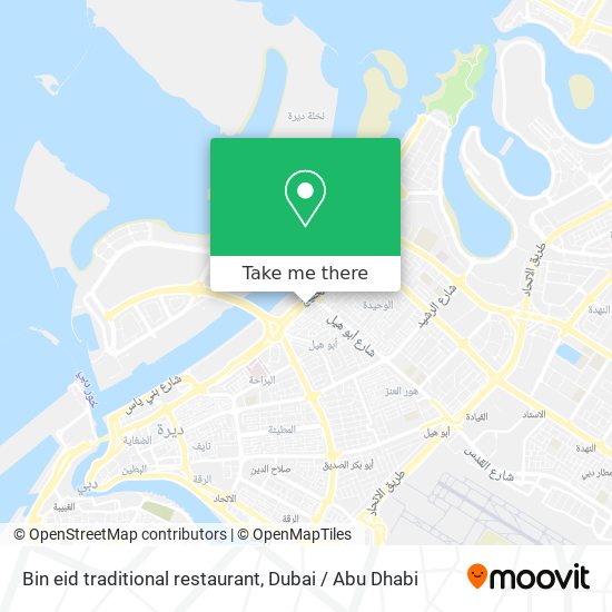 Bin eid traditional restaurant map