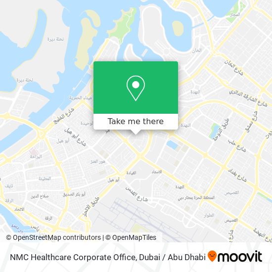 NMC Healthcare Corporate Office map