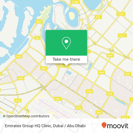 Emirates Group HQ Clinic map