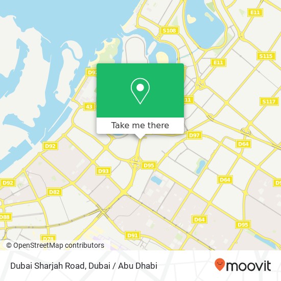 Dubai Sharjah Road map