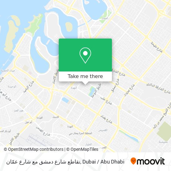 تقاطع شارع دمشق مع شارع عمّان map