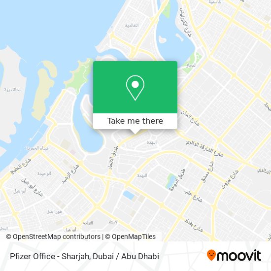 Pfizer Office - Sharjah map