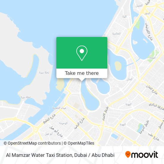 Al Mamzar Water Taxi Station map