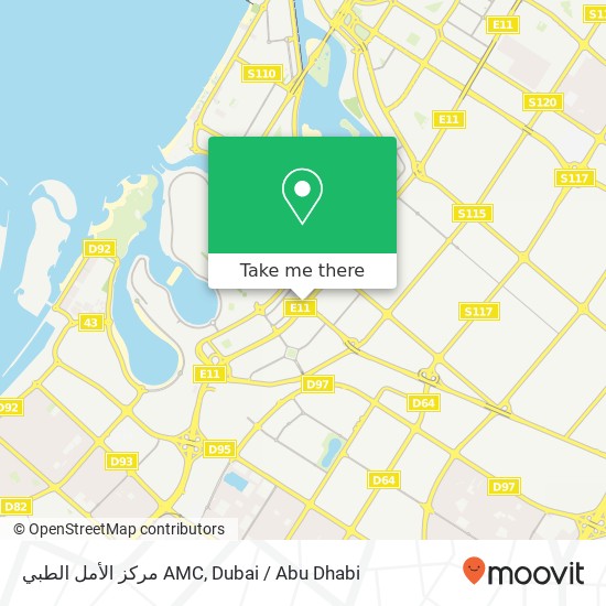 مركز الأمل الطبي AMC map