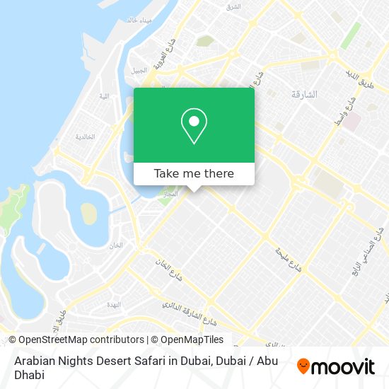 Arabian Nights Desert Safari in Dubai map
