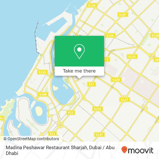 Madina Peshawar Restaurant Sharjah map