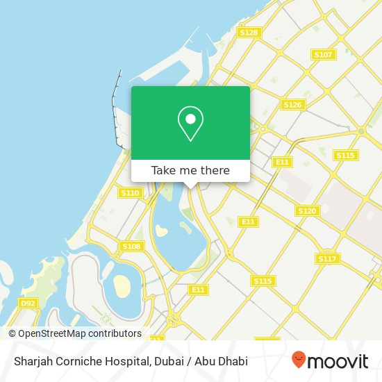 Sharjah Corniche Hospital map