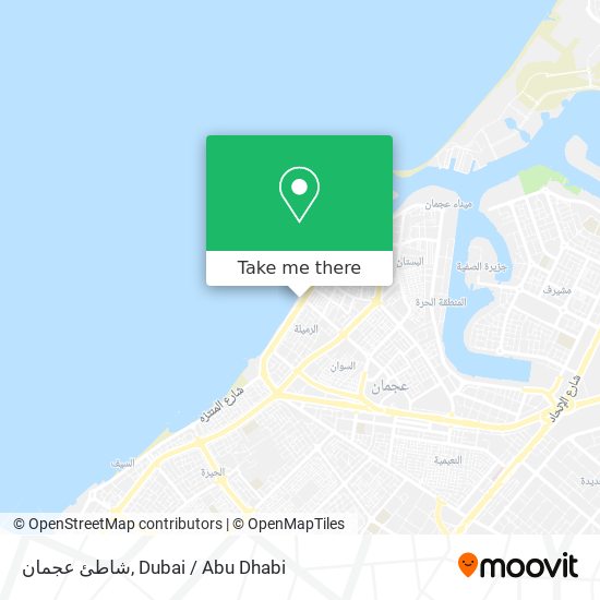 شاطئ عجمان map