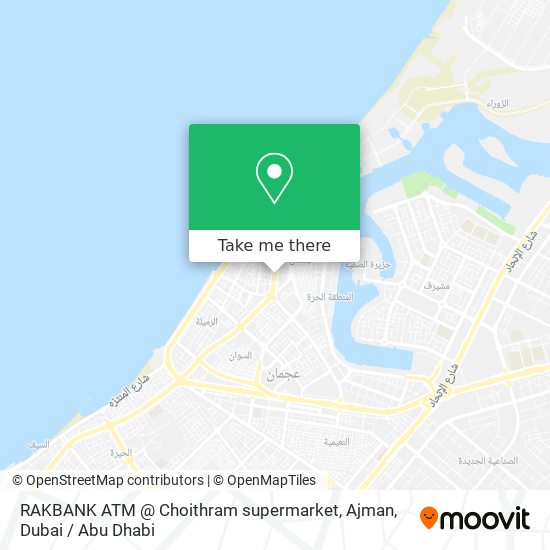 RAKBANK ATM @ Choithram supermarket, Ajman map