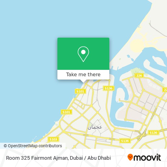 Room 325 Fairmont Ajman map