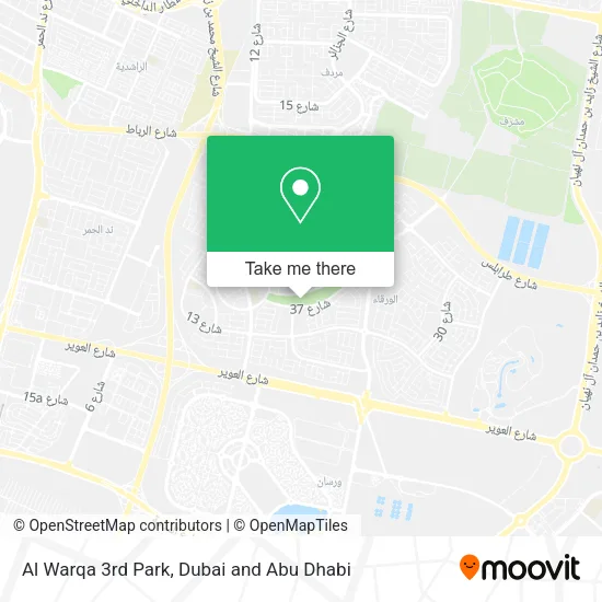 Al Warqa 3rd Park map