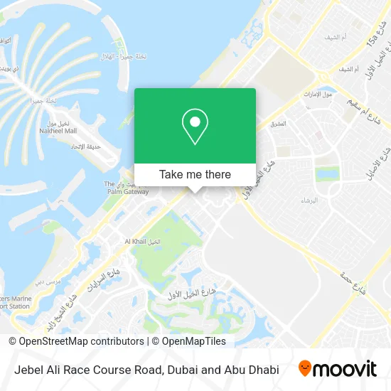 Jebel Ali Race Course Road map