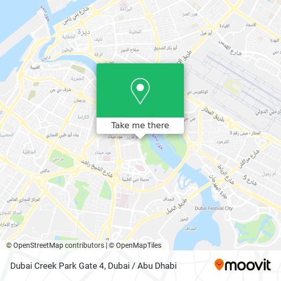 Dubai Creek Park Gate 4 map