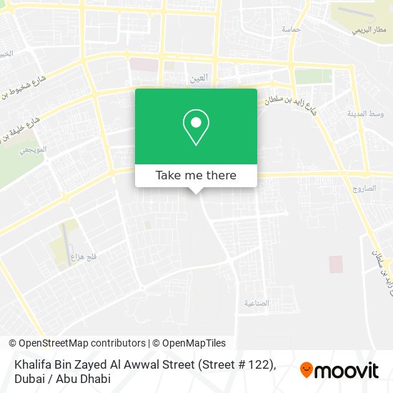 Khalifa Bin Zayed Al Awwal Street (Street # 122) map