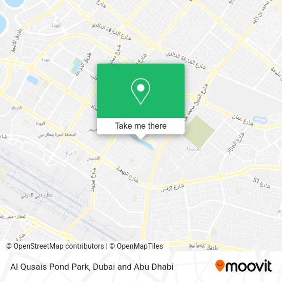 Al Qusais Pond Park map