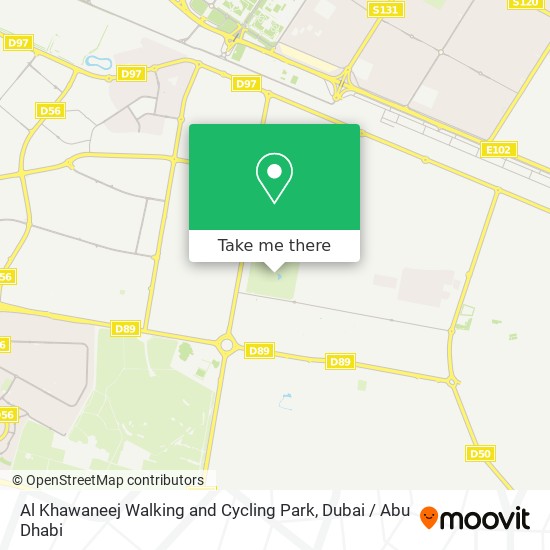 Al Khawaneej Walking and Cycling Park map
