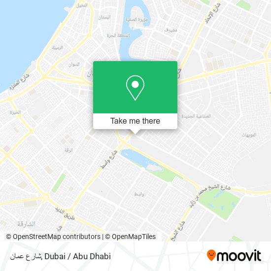شارع عمان map
