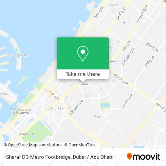 Sharaf DG Metro Footbridge map