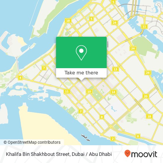 Khalifa Bin Shakhbout Street map