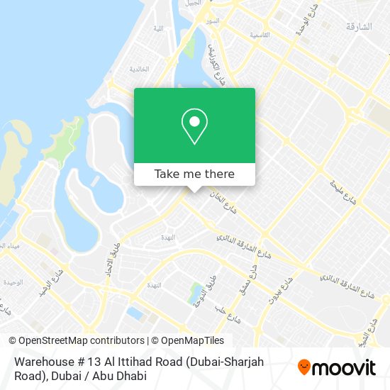 Warehouse # 13 Al Ittihad Road (Dubai-Sharjah Road) map