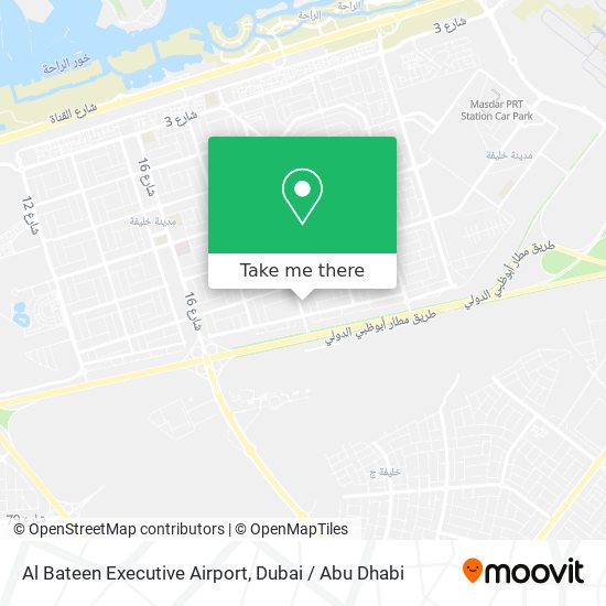 Al Bateen Executive Airport map