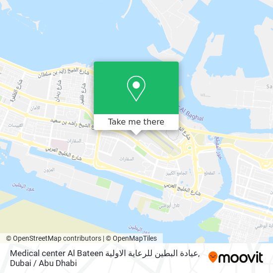 Medical center Al Bateen عيادة البطين للرعاية الاولية map