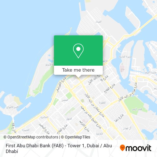 First Abu Dhabi Bank (FAB) - Tower 1 map