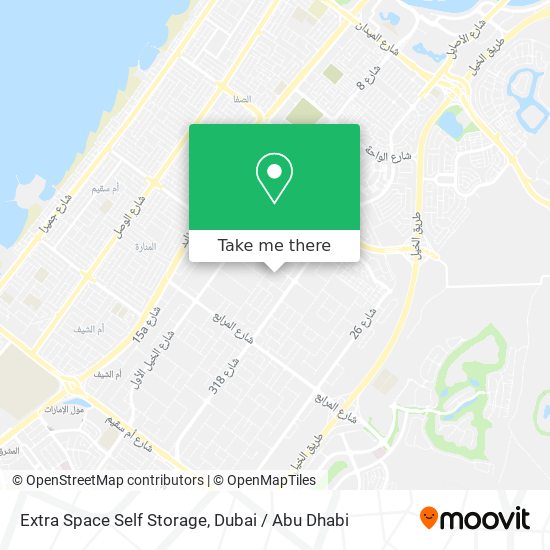 Extra Space Self Storage map