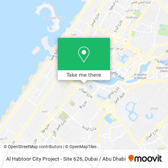 Al Habtoor City Project - Site 626 map