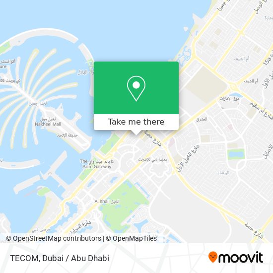 How to get to TECOM in Dubai by bus or metro?