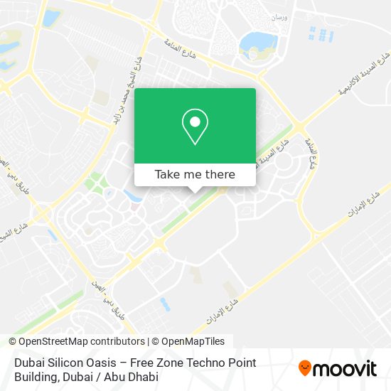Dubai Silicon Oasis – Free Zone Techno Point Building map