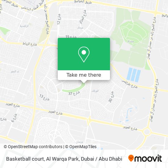Basketball court, Al Warqa Park map