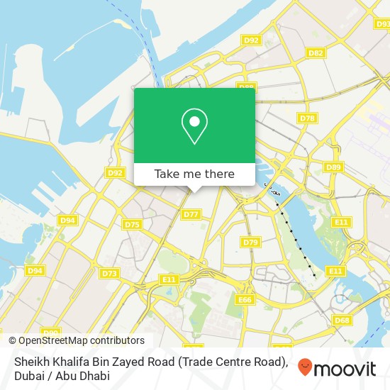 Sheikh Khalifa Bin Zayed Road (Trade Centre Road) map