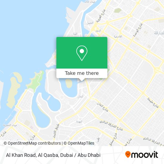 Al Khan Road, Al Qasba map